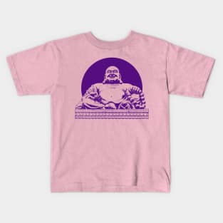 Buddhism Art Dark Purple Color Kids T-Shirt